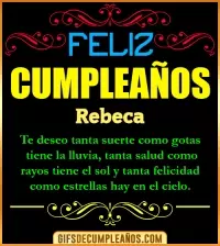 GIF Frases de Cumpleaños Rebeca
